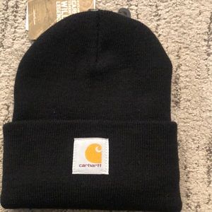 Carhartt black knit cuffed beanie
